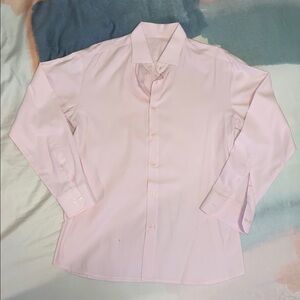 Men's Pink Dress Shirt Size Large Fitted